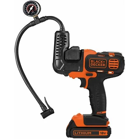 BLACK & DECKER Tête De Gonfleur-compresseur Multievo - Capacité De Gonflage : 0-80 PSI / 5,5 Bar BLACK+DECKER MTNF9-XJ – Image 3