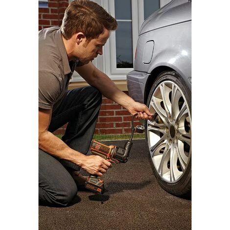 BLACK & DECKER Tête De Gonfleur-compresseur Multievo - Capacité De Gonflage : 0-80 PSI / 5,5 Bar BLACK+DECKER MTNF9-XJ – Image 4