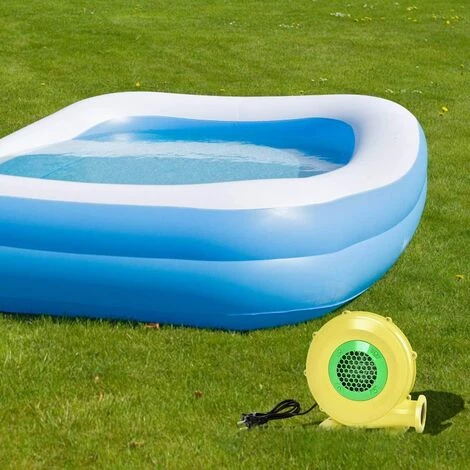 GOPLUS Pompe Electrique Gonflable De Ventilateur D’Air De Ch?teau Gonflable, Souffleur Electrique Avec Moteur, Jaune – Image 5