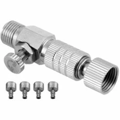 ASUPERMALL Accessoires D'Aerographe Professionnel Brosse Air Pinceau A Liberation Rapide Bouchon De Coupleur (Deconnexion) Airfrance Reglage Du Flux D'Air Couplage De La Vanne Avec 4Pcs 1/8 Pouce Adaptateurs