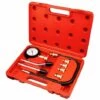 TODECO Coffret Compressiomètre, Set De 9 Pièces Pour Tester La Compression, 6 Pièces, Avec Une Mallette Rouge, Matériau: Acier C45