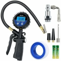Geker® Jauge Digitale De Gonflage De Pression Des Pneus Haute Précis Digital Jauge De Pression De Pneu Pistolet De Gonflage Pour Voiture Auto Camion Moto - Ecran LCD