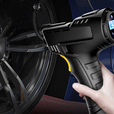 ASUPERMALL Gonfleur De Pneu Rechargeable De Compresseur D'Air De Voiture Sans Fil De Pompe Gonflable Tenue Dans La Main Portative Avec Des Accessoires De Voiture De Jauge De Pression De Lumiere Led D'Affichage Numerique – Image 4
