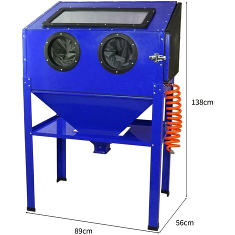 Cabine De Sablage Professionnelle MAXBLAST De 220 Litres - Bleu – Image 2
