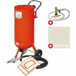 Sableuse Mobile Pro 75L + Kit Bicarbonate De Soudage Et 50kg D'abrasifs MW-Tools CAT02010PACK2