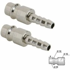 SILVERLINE EMBOUTS POUR TUYAU Ø 8 (2) COUPLEUR TYPE EURO LINE