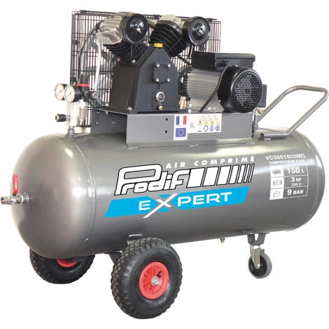 COMPRESSEUR D'AIR PRODIF 150L 9 BAR 3 CV - VC3551503MG--