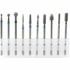 TANABATA 10Pcs Embouts Céramique Forets à Ongles Set Supprimer Gel Acrylique Cuticule Lime À Ongles Bit Outils Pour Manucure Pédicure Accueil Utiliser (C)