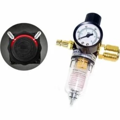 VERSAILLESFR Regulateur De Pression D'air, Versailles 1/4 Filtre à Air Compresseur, Huile-Eau Filtre D'humidité Lubrificateur, Régulateur De Pression Séparateur D'air Pour Compresseur Et Outils à Air