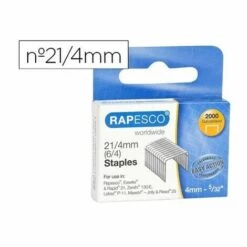 LIDERPAPEL Graffette Rapesco Zincate 21/4 Tipo 6/4 Scatola Da 2000 Unità