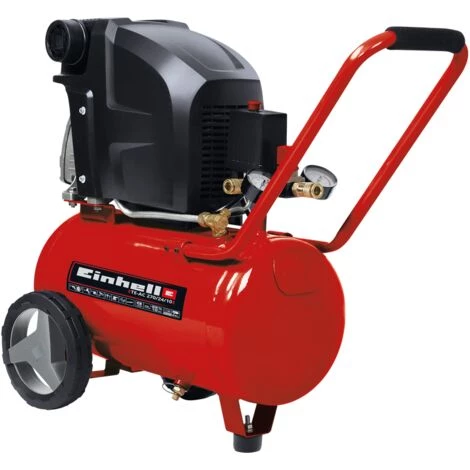 Einhell Compresseur TE-AC 270/24/10 (1800W, Capacité De La Cuve : 24 L, Clapet Anti-retour, Vis De Purge)