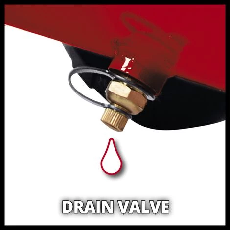 Einhell Compresseur TE-AC 270/24/10 (1800W, Capacité De La Cuve : 24 L, Clapet Anti-retour, Vis De Purge) – Image 5