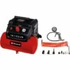 Einhell Compresseur TC-AC 190/6/8 OF Set (8 Bar, Réservoir à Air 6 Litres, Moteur Sans Huile, Avec Accessoires)