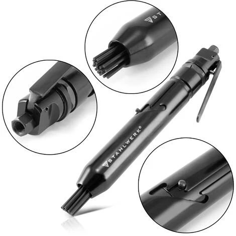 STAHLWERK DNE-600 ST Dérouilleur à Aiguilles Professionnel à Air Comprimé De Forme Droite Avec Une Course De Tambour De 14 Mm Et 6.000 Coups Par Minute Pour L'atelier Et L'industrie.