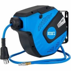 KRAFTPLUS K.932-9710 Enrouleur De Tuyau à Air Comprimé 1/4" - 10 M - Dévidoir Mural Automatique - Flexible Auto Rétractable