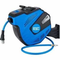 KRAFTPLUS K.932-5315 Enrouleur De Tuyau à Air Comprimé 1/4" - 15 M - Dévidoir Mural Automatique - Flexible Auto Rétractable