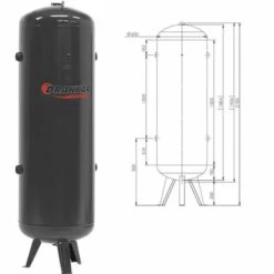 CUVE 500L VERTICALE 11 Bars Pour Compresseur -DRAKKAR EQUIPEMENT S11247