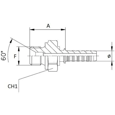 LEM SELECT Raccord Fileté Mâle 60° - 3/4" X 5/8" (Lot De 4) â Image 2