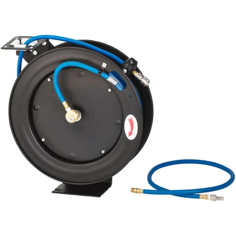 KRAFTPLUS K.985-8415 Enrouleur à Tambour Automatique De Tuyau 1/4" - 15 M - à Air Comprimé - Dévidoir De Flexible Auto-rétractable – Image 4