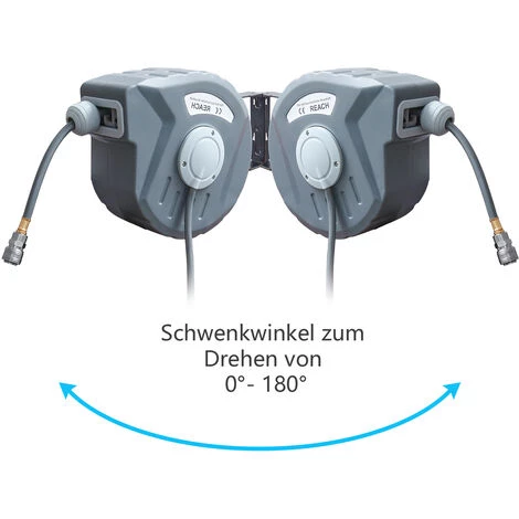 Hengda Dévidoir Mural Automatique 10+1 M. Raccord Rapide 1/4 " Enrouleur Avec Tuyau D'arrosage. Raccord Fournis – Image 5