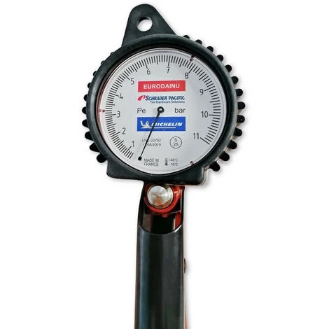 SCHRADER PACIFIC PISTOLET MANOMETRE DE GONFLAGE EURODAINU CONTROLEUR DE PRESSION TUYAU 1M50 – Image 3