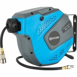Enrouleur Automatique Orientable 20 M +1 De Tuyau D'air Hybride 10 Bar 7x12mm Raccords Rapides STILKER 51322