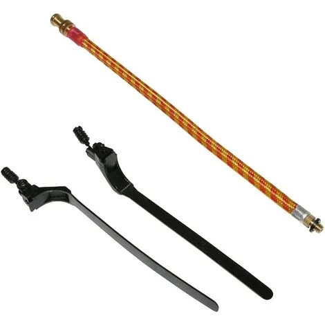 CYCLINGCOLORS Pompe Gonflage Acier Chromé 250mm Avec Flexible Presta Schrader Colliers De Fixation Vélo Poussette Trottinette – Image 3