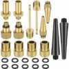 TINOR Adaptateurs Valve Vélo, 24 Pcs Kit De Adaptateur Gonflage Vélo, Valve De Vélo Avec Bague D'Étanchéité, Facile à Installer Pour DV AV SV Vélo Pompe Compresseurs Pompes