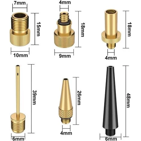 TINOR Adaptateurs Valve Vélo, 24 Pcs Kit De Adaptateur Gonflage Vélo, Valve De Vélo Avec Bague D'Étanchéité, Facile à Installer Pour DV AV SV Vélo Pompe Compresseurs Pompes â Image 2