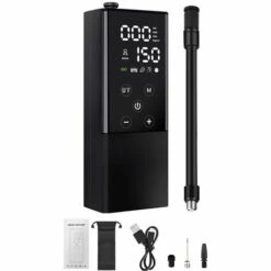 ASUPERMALL Pompe à Air Portable Pour Voiture, Compresseur D'Air Rechargeable 150PSI, Gonfleur De Pneus électrique à écran Tactile Avec Lumière Led, Arr êt Automatique