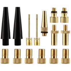 Adaptateur De Pompe à Vélo, Embout Pompe Velo En Cuivre Pur, Aucune Fuite D'air, Valve DV AV SV Sans Décoloration Pour Pompe à Vélo,Starlight,15pcs