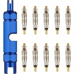 10 Pièces Presta Valve Cores Obus Valve Presta Avec 1 Pièce Outil De Demonte Obus Valve Noyau De Valve Français Noyau De Valve D'insertion De Vélo Pour La Réparation De Vélos,Starlight