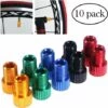 10pcs Adaptateur De Valve Presta Soupape De Vélo Pompe Valve Adaptateurs Connecteurs，Starlight