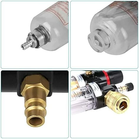 GUAZHUNIFR Ruolin Filtre Régulateur 1/4 Régulateur De Pression D'Air, Séparateur Eau-Huile, Régulateur De Pression D'air Pour Compresseur Et Outils à Air – Image 5