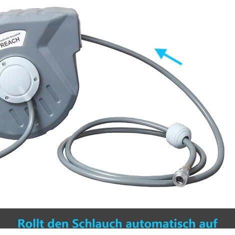 Randaco Dévidoir Mural Automatique 10+1 M. Raccord Rapide 1/4 " Enrouleur Avec Tuyau D'arrosage. Raccord Fournis – Image 3