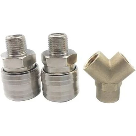 Distributeur D'air Comprimé, Connecteur D'air Comprimé, Interrupteur D'air Comprimé, Avec Deux Connecteurs Filetés 1/4 Pouce, En Laiton Antirouille, Entièrement Assemblé, Prêt à L'emploi GrooFoo â Image 5