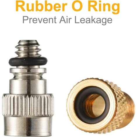 TINOR Adaptateur De Pompe à Vélo, 12 Pièces Adaptateur De Valve De Vélo DV AV SV Soupape De Vélo Presta Schrader Vélo Valve Connecteurs Embout Gonfleur Velo Adaptateur Gonflage Velo Raccord – Image 2