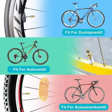 TINOR 26 PCS Adaptateur De Pompe à Vélo - Schrader Presta De Valve Adaptateur De Pompe à Pneu De Bicyclette AV DV SV Avec Embout De Gonflage Adaptateur De Compresseur Pour Ballon De Vélo De Montagne â Image 5