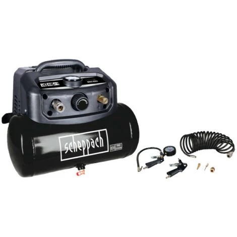 Compresseur 6L - SCHEPPACH - 6 Accessoires - 1200W - HC06 - Black Edition