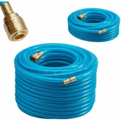 TolleTour Tuyau D'air Comprimé Raccord Mâle Flexible 1/4" Raccord D'air Comprimé 20m - Bleu