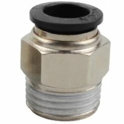 6pcs Connecteur Rapide D'air Raccords Pneumatiques Connecteur Raccords Rapides Dia. 6mm Pour L'industrie Automatique（Noir,PT3/8） GrooFoo