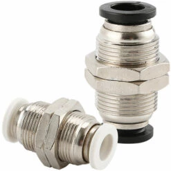 3pcs Connecteurs Pneumatiques, Raccord De Cloison Pneumatique, Connecteur Rapide Pneumatique Diamètre Du Tuyau Raccordable, Peut Etre Utilisé Pour Fixer Et Connecter La Trachée（ 10 MM，Blanc） GrooFoo