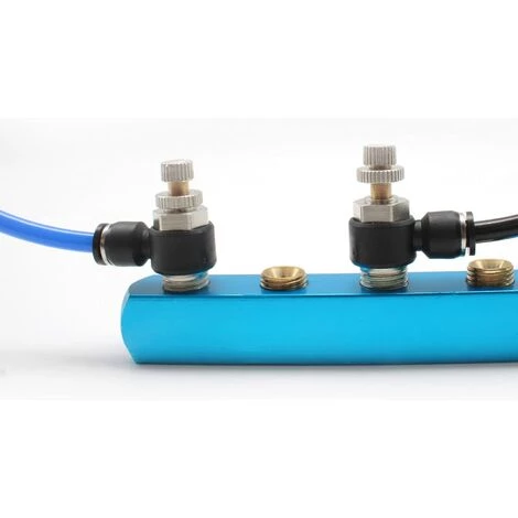 5 Pièces Raccords Pneumatiques, Régulateur De Débit D'air, Avec Connexion Enfichable Et Filetage Extérieur Connecteur Rapide De Valve, Pour Outils Pneumatiques(4mm,R1/4 ) GrooFoo – Image 4