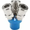 LONGZIMING 1/3 Po Coupleur Diviseur à Collet Multiple Type C, Coupleur Rapide De Raccord Pneumatique(3 Way)