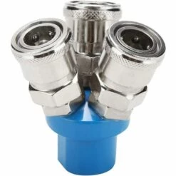 LONGZIMING 1/3 Po Coupleur Diviseur à Collet Multiple Type C, Coupleur Rapide De Raccord Pneumatique(3 Way)