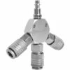 LONGZIMING Répartiteur à Air Comprimé En Y - Raccord Rapide - 3 Voies - Raccord Pneumatique - Raccord Rapide - 1/4 F-NPT