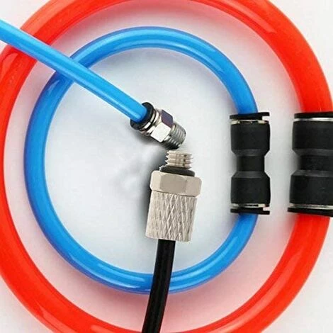 10 Pcs M3 4mm Mini Raccord Pneumatique À Pousser À Air Droit Connecteur Mâle À Travers Le Tuyau À Air Rapide Rapide Raccords GrooFoo – Image 2