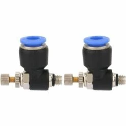 2pcs Raccord Pneumatique Rapide Connecteur Raccord De Tuyau Régulateur Pneumatique Régulateur De Vitesse Du Débit D'Air Du Régulateur De Vanne (SL8-03) GrooFoo