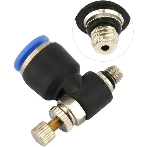 2pcs Raccord Pneumatique Rapide Connecteur Raccord De Tuyau Régulateur Pneumatique Régulateur De Vitesse Du Débit D'Air Du Régulateur De Vanne (SL12-03) GrooFoo – Image 5