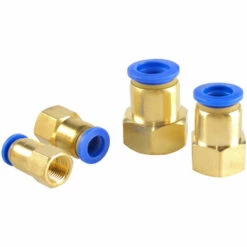 Pression Connexion Tube Raccord Adaptateur 6mm Tube Diamètre Externe Femelle Droit Pneumatique Connexion Connect Tuyau Raccord 5pcs(R1/2) GrooFoo